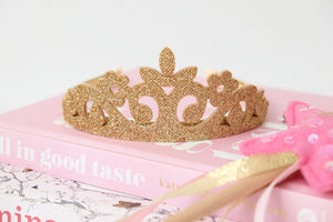 Princess Gold Glitter Crown