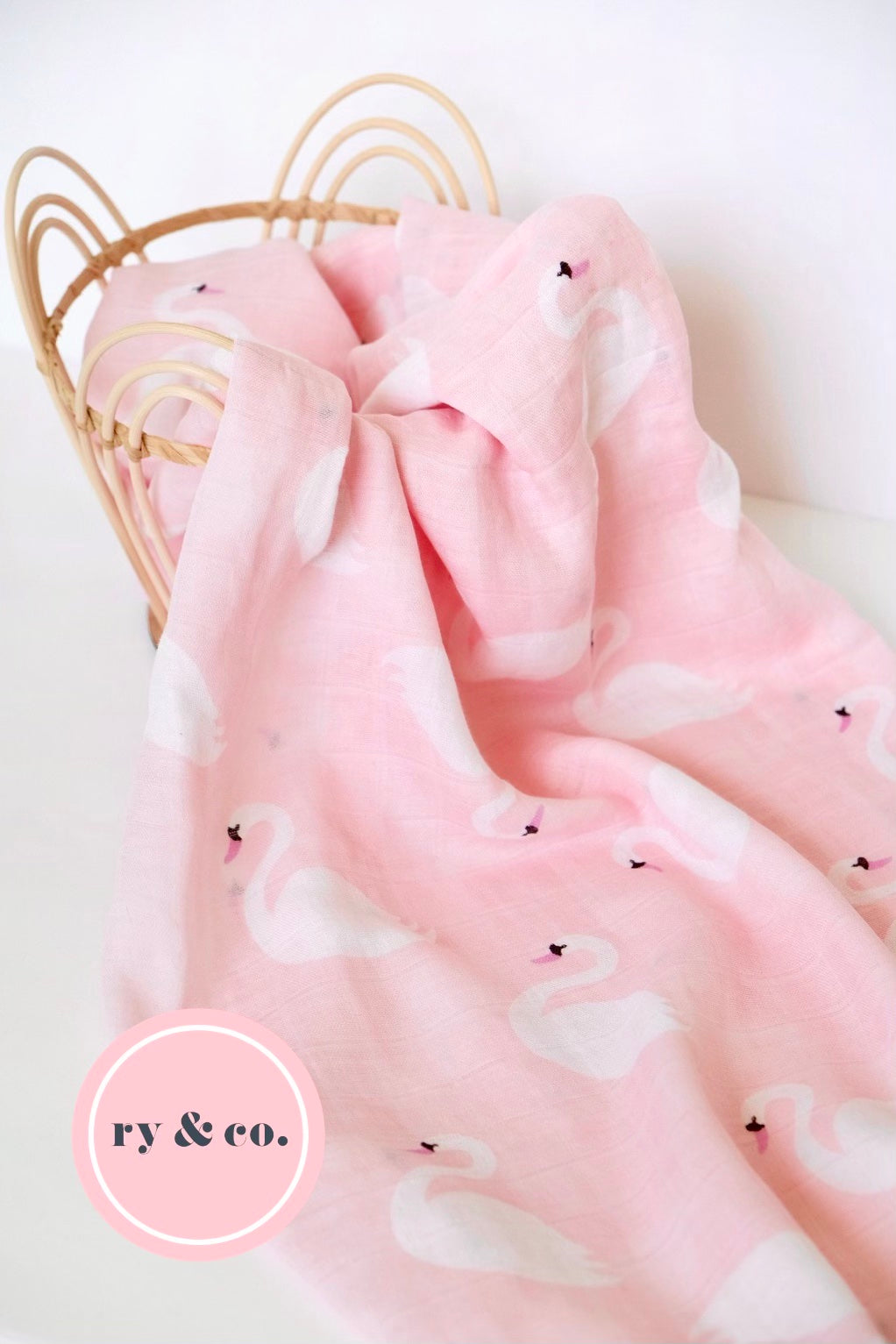Swan Swaddle Blanket